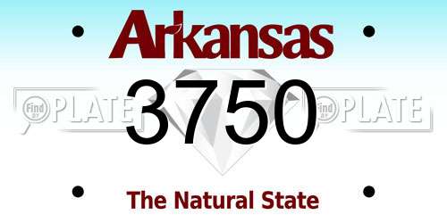 3750 Arkansas License Plate
