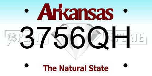 3756QH Arkansas License Plate