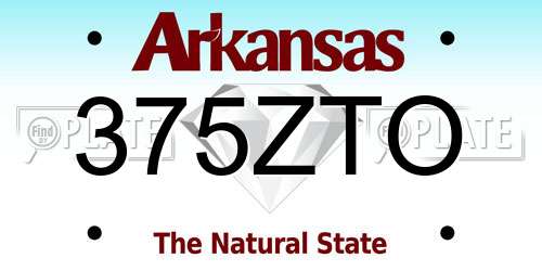 375ZTO Arkansas License Plate