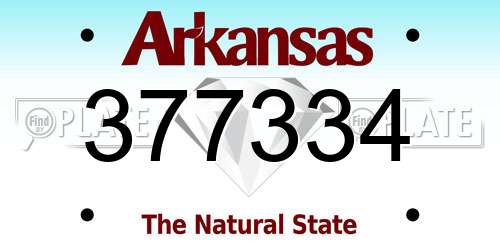 377334 Arkansas License Plate