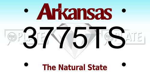 3775TS Arkansas License Plate