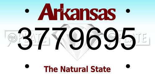 3779695 Arkansas License Plate