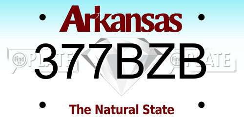 377BZB Arkansas License Plate