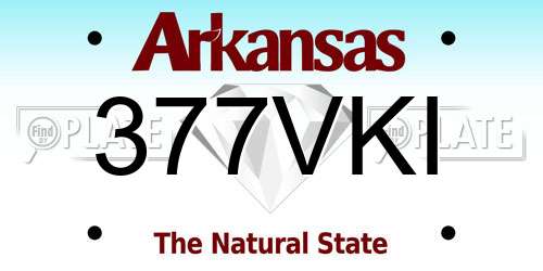 377VKI Arkansas License Plate