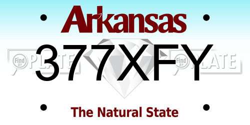377XFY Arkansas License Plate