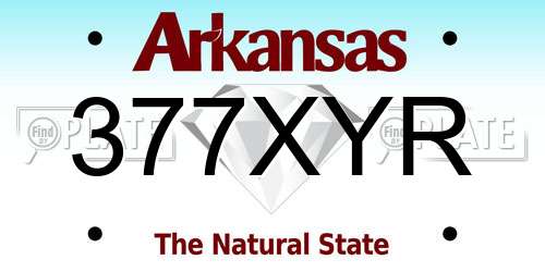 377XYR Arkansas License Plate