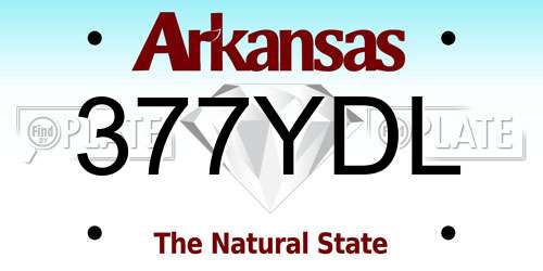 377YDL Arkansas License Plate