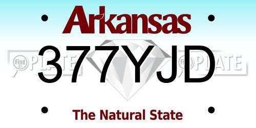 377YJD Arkansas License Plate