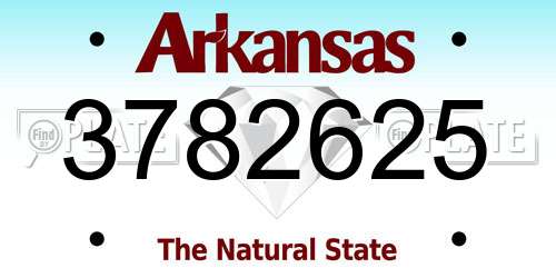 3782625 Arkansas License Plate