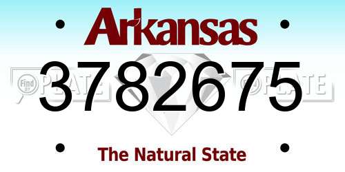 3782675 Arkansas License Plate