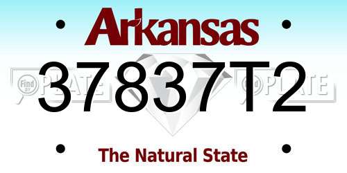 37837T2 Arkansas License Plate
