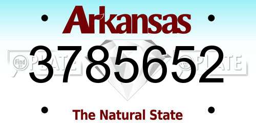 3785652 Arkansas License Plate