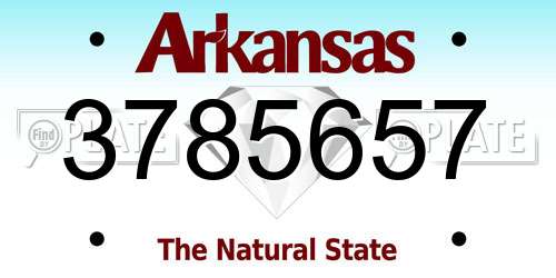 3785657 Arkansas License Plate