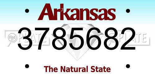 3785682 Arkansas License Plate
