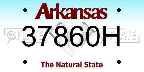 37860H Arkansas License Plate