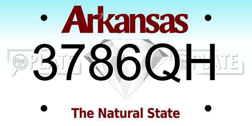 3786QH Arkansas License Plate
