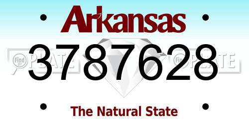 3787628 Arkansas License Plate