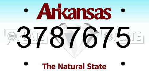 3787675 Arkansas License Plate