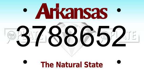 3788652 Arkansas License Plate