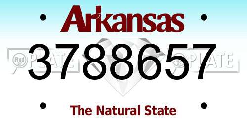 3788657 Arkansas License Plate