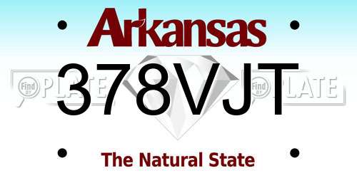378VJT Arkansas License Plate