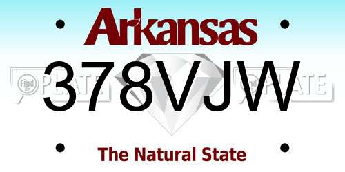 378VJW Arkansas License Plate