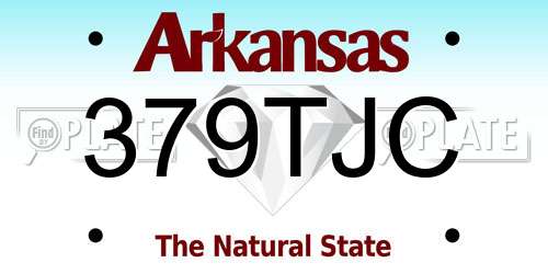 379TJC Arkansas License Plate