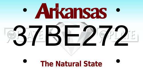 37BE272 Arkansas License Plate