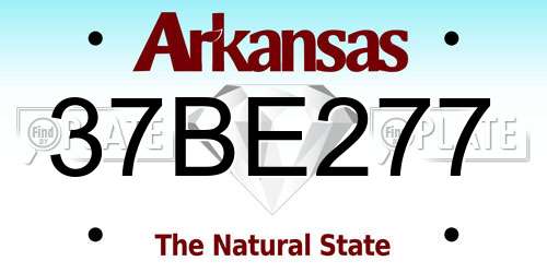 37BE277 Arkansas License Plate