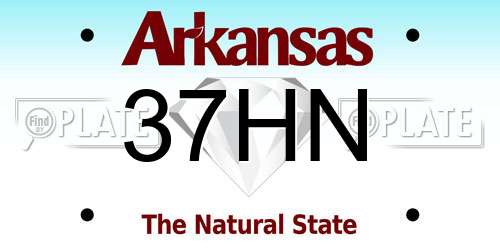 37HN Arkansas License Plate