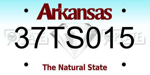 37TS015 Arkansas License Plate
