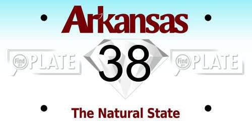 38 Arkansas License Plate