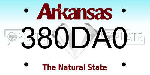380DA0 Arkansas License Plate