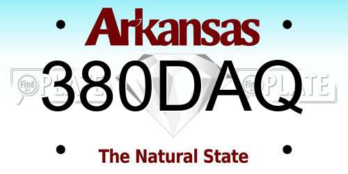 380DAQ Arkansas License Plate