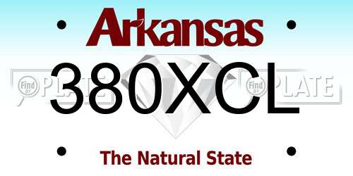 380XCL Arkansas License Plate