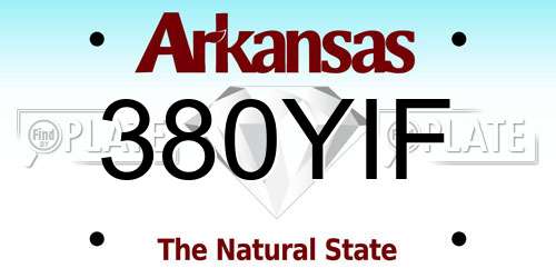 380YIF Arkansas License Plate