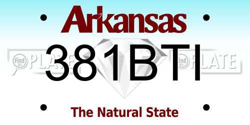 381BTI Arkansas License Plate