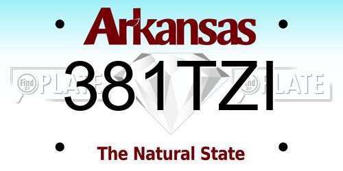 381TZI Arkansas License Plate