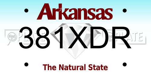381XDR Arkansas License Plate