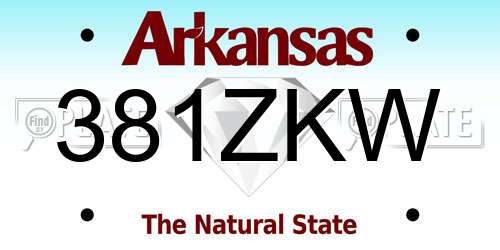 381ZKW Arkansas License Plate