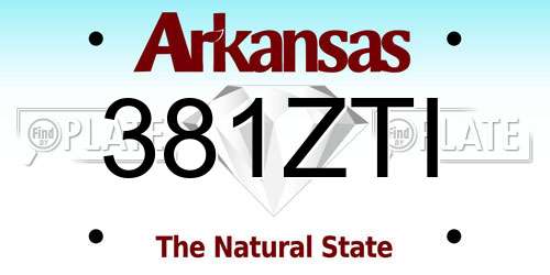 381ZTI Arkansas License Plate