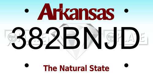 382BNJD Arkansas License Plate