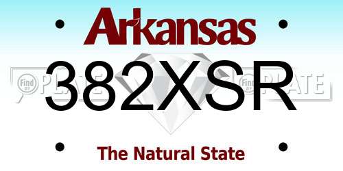 382XSR Arkansas License Plate