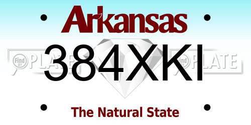 384XKI Arkansas License Plate