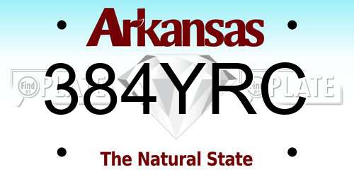 384YRC Arkansas License Plate