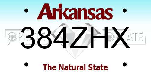 384ZHX Arkansas License Plate