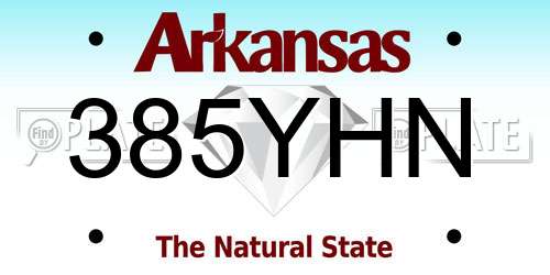 385YHN Arkansas License Plate