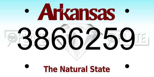 3866259 Arkansas License Plate