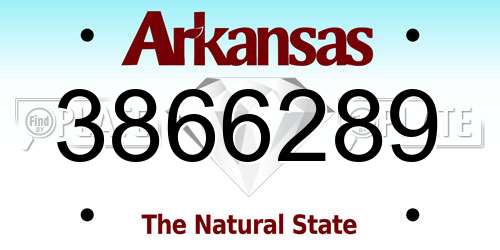 3866289 Arkansas License Plate