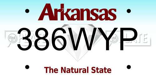 386WYP Arkansas License Plate
